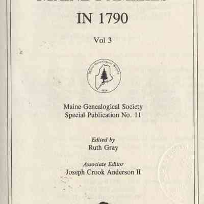Maine Families in 1790 Volume 3