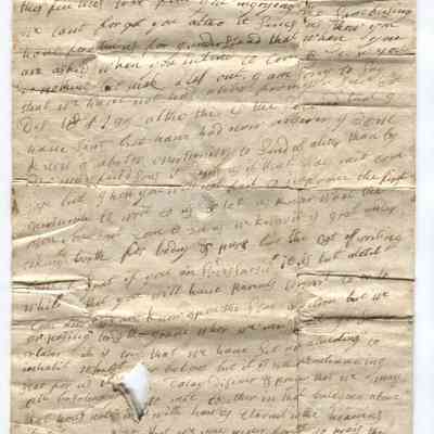 Letter to son William Brown
