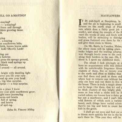 "Who Will Go A Maying?" unpublished poem by Millay: Origformat: Other