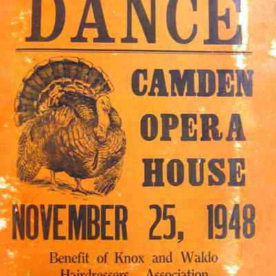 THANKSGIVING DANCE NOVEMBER 25, 1948 BENEFIT OF KNOX & WALDO HAIRDRESSERS ASSOCIATION WITH JOE AVERY'S BAND
