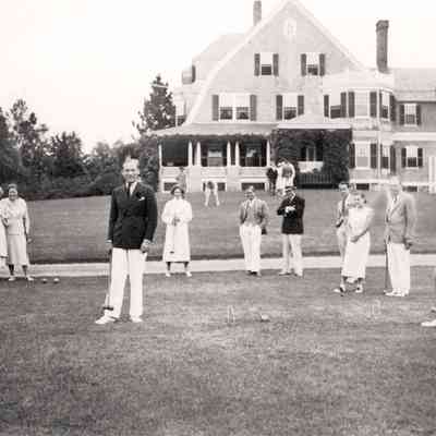 Croquet on the lawn at Hill Acres