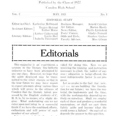 The Junior Frolic May 1921