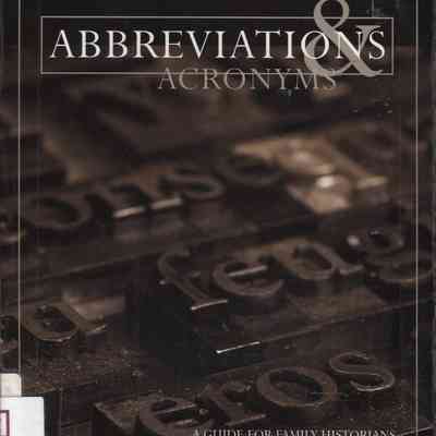 Abbreviations & Acronyms