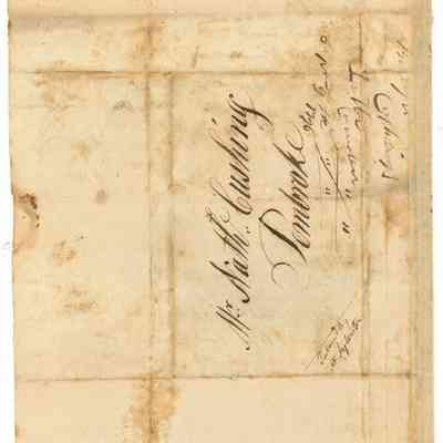 Letter from Benjamin to Nath. Cushing 1796: Origformat: Manuscript