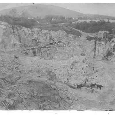 Lime quarry in Rockport, Maine: Copyright: None; Origformat: Print-Photographic