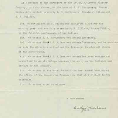 Ordway Mtg Minutes, 1941