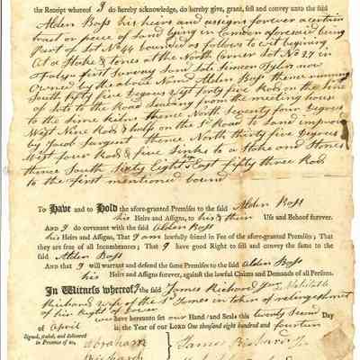 Doc 008 - 1814 James Richards deed to Alden Bass