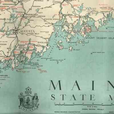 1937 WPA map of Maine
