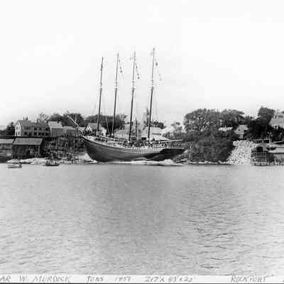 Launch of the "Edgar W. Murdock," Oct 2, 1902 in Rockport