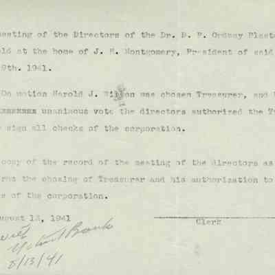 Ordway Mtg Minutes, 1941