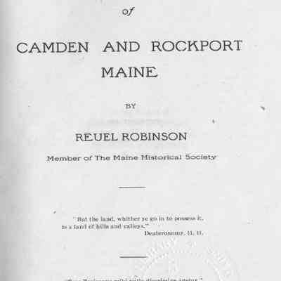 History of Camden and Rockport Maine