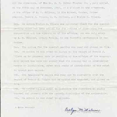 Ordway Mtg Minutes, 1942