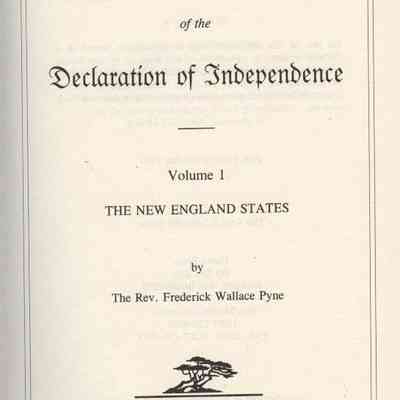 Descendants of the Signers of the Declaration of Independence. Vol I: The New England States