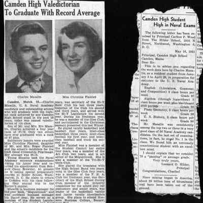 "Camden High Valedictorian to Graduate with Record Average" "Camden High Student High in Naval Exams"