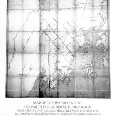 Map of the Waldo Patent c 1795 -- The Knox Map