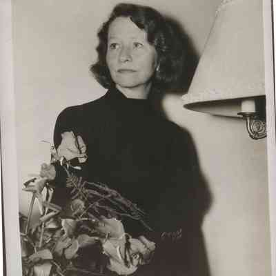 Edna St. Vincent Millay with roses