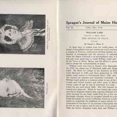 Sprague's Journal of Maine History