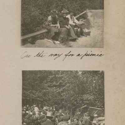 "On the way for a picnic."; "The Harvest Annual."