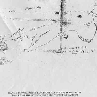 Bates testimonial and chart for Negro Island lighthouse