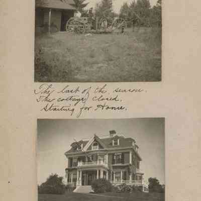 2 photos; "The last of the season. The cottage closed. Starting for home.";