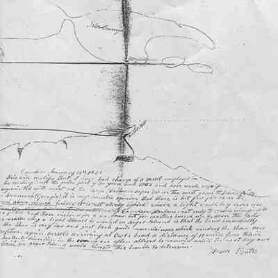 1833 Sketch of Penobscot Bay by Capt Hosea Bates