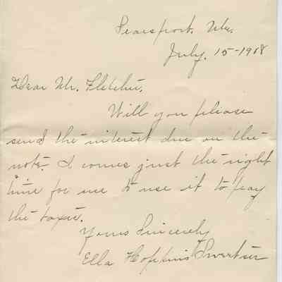 Letter to Mr. Fletcher