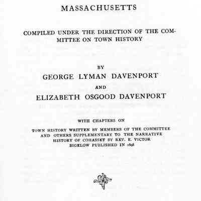 The Genealogies of the Families of Cohasset, Massachusetts