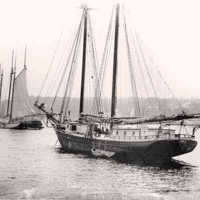 Schooner "Carrie C. Miles" in Rockport harbor