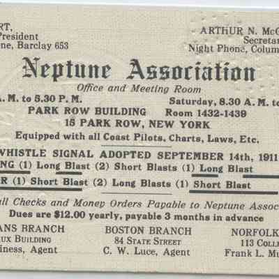Neptune Association membership card