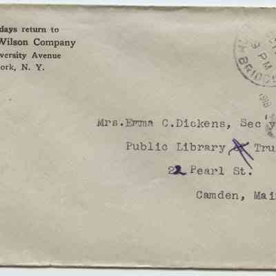 Letter to Emma C. Dickens