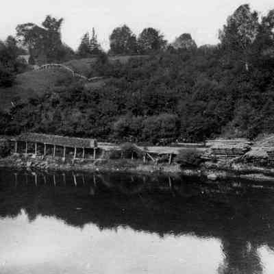 Lumber piles at Ducktrap sawmill