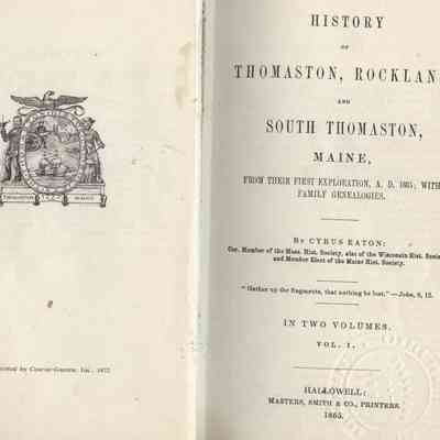 HIstory of Thomaston, Rockland, and South Thomaston