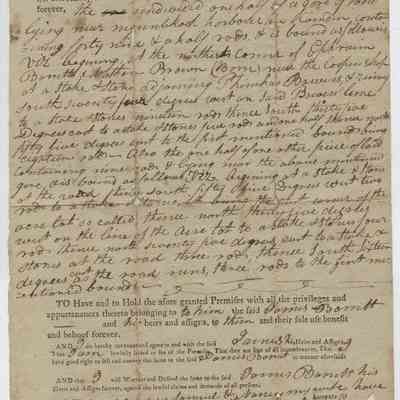 Barrett Collection 007 Deed from Samuel Jones to James Barrett 1805