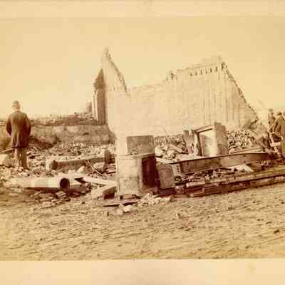 Ruins of downtown Camden after the 1892 fire