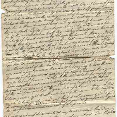 Sale of land to Jeremiah Wadsworth