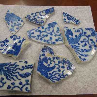 Fragments of Phoenix plate excavated from Camden library 1996: Origformat: Artifact