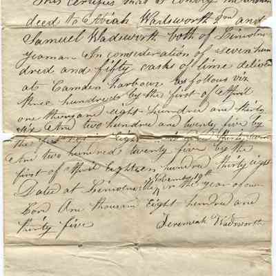 1835 deed from Jeremiah Wadsworth to Abiah & Samuel Wadsworth: Origformat: Other; Resolution: 96 dpi