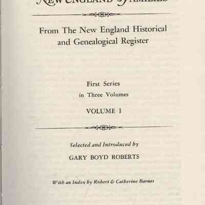 English Origins of New England Families