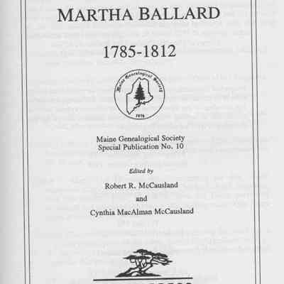 The Diary of Martha Ballard 1785-1812