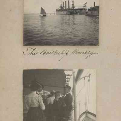 2 photos;"The Battleship Brooklyn"; "Captain Jewell"