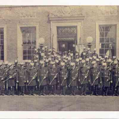 Camden Commandery in front of the new post office circa 1915: Origformat: Print-Photographic