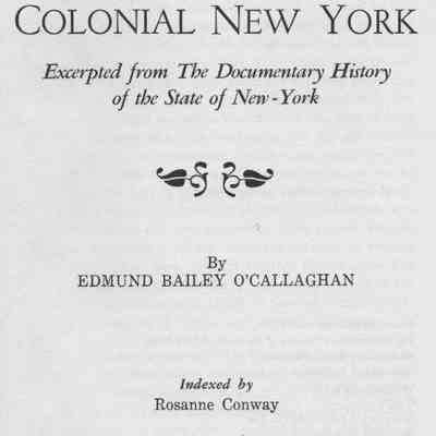 Lists of Inhabitants of Colonial New York