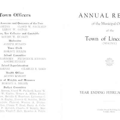 Annual Report of the Municipal Officers of the Town of Lincolnville (Maine)