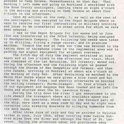 WW I diary of Maurice Payson: Origformat: Book