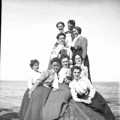 Grace Parker with friends in Northport