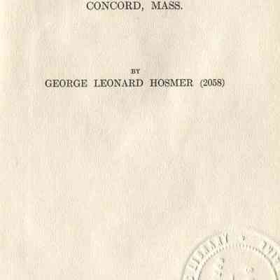 Hosmer Genealogy: Descendents of James Hosmer who emigrated to America in 1635 and settled in Concord, Mass.