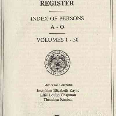 The New England Historical and Genealogical Register