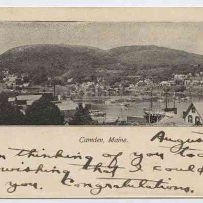 Postcard of Camden harbor