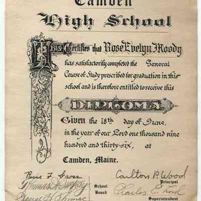 Camden High School diploma