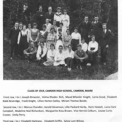 Class of 1919, Camden High School
